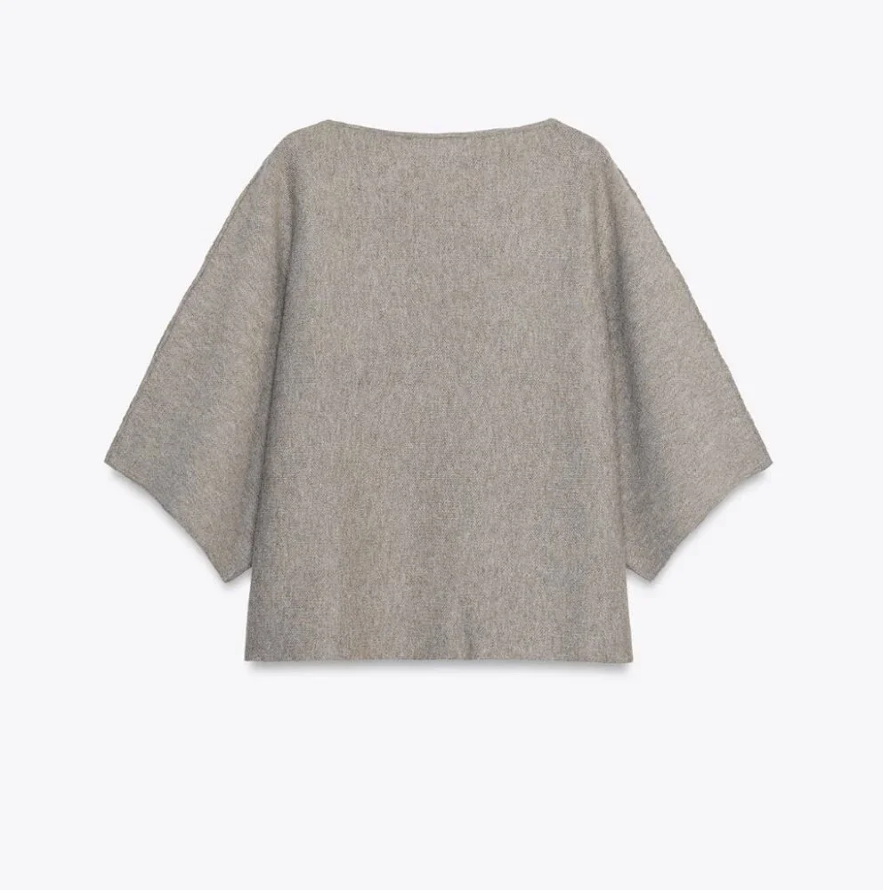 Zara LAPEL COLLAR KNIT JUMPER - Picture 5 of 5